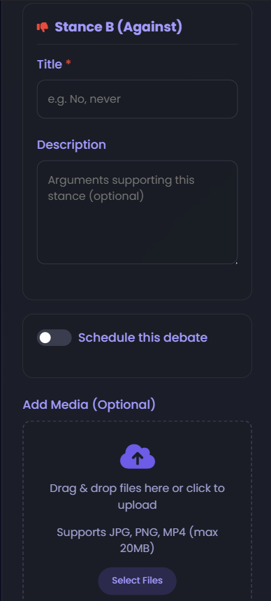 Live debate room